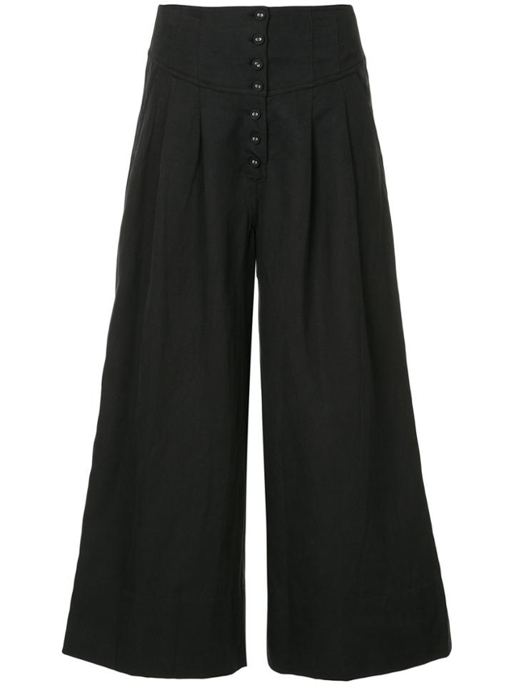 Ulla Johnson Wide-leg Cropped Trousers - Blue