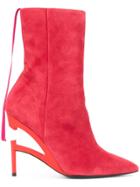 Unravel Project Structured Heel Ankle Boots - Pink