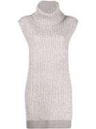 See By Chloé Sleeveless Turtleneck Sweater - Grey