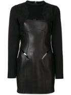 Dsquared2 Panelled Long Sleeve Dress - Black