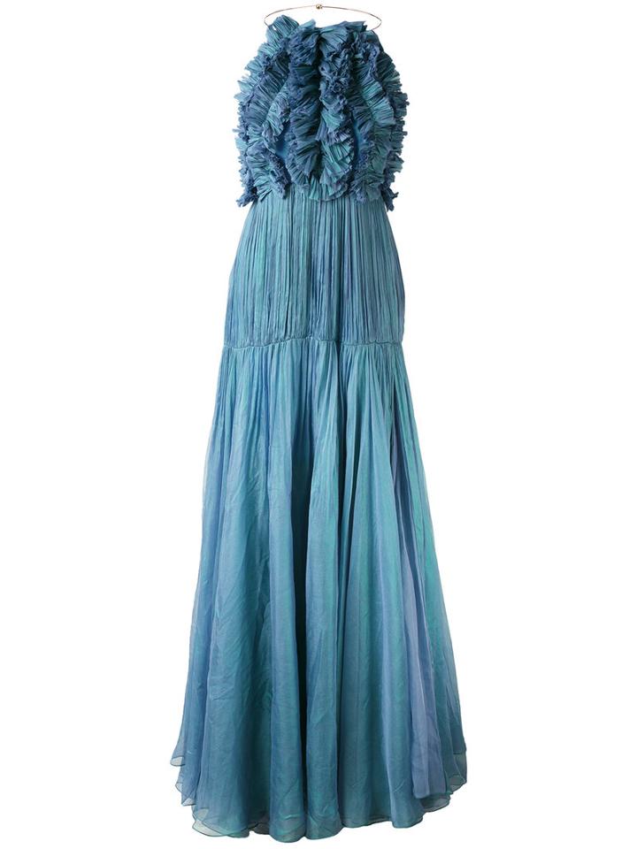 Maria Lucia Hohan - 'mousseline' Maxi Dress - Women - Silk/nylon/spandex/elastane - 38, Blue, Silk/nylon/spandex/elastane