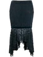 Romeo Gigli Pre-owned 1997 Textured Handkerchief Skirt - Blue