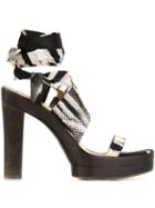 Hermès Pre-owned Digital Print Sandals - Black
