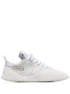 Adidas White Kamanda Suede Low-top Sneakers