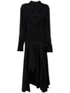 J.w.anderson Asymmetric Hem Dress, Women's, Size: 10, Black, Viscose/silk/polyester/triacetate