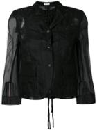 Thom Browne Lace-up Back Single Breasted Sport Coat In Soft Tulle -