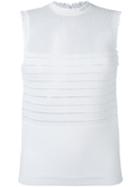 Carven - Knit Tank Top - Women - Cotton/nylon - S, White, Cotton/nylon