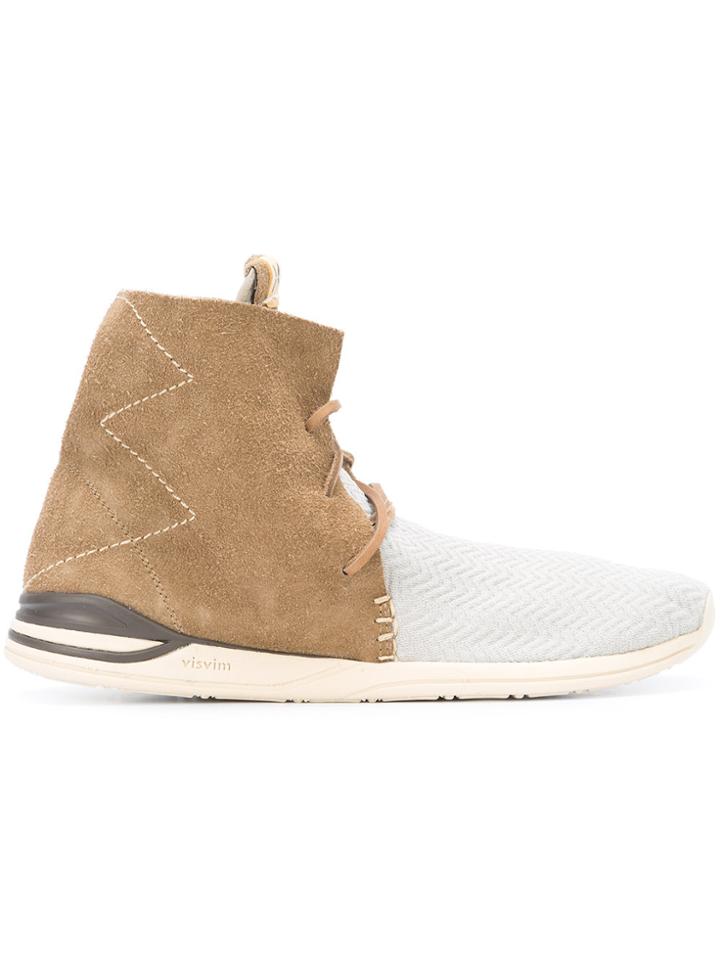 Visvim Huron Mesh Moc-folk Sneakers - Grey