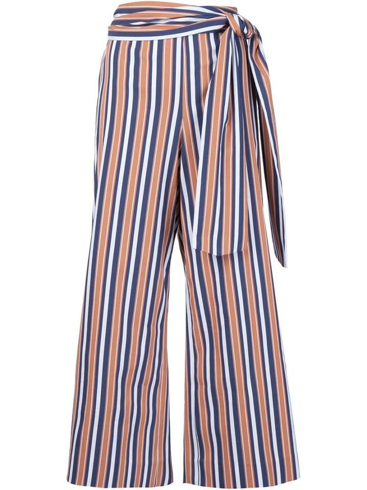 Tanya Taylor 'sahara' Tie Waist Wide Leg Cropped Trousers