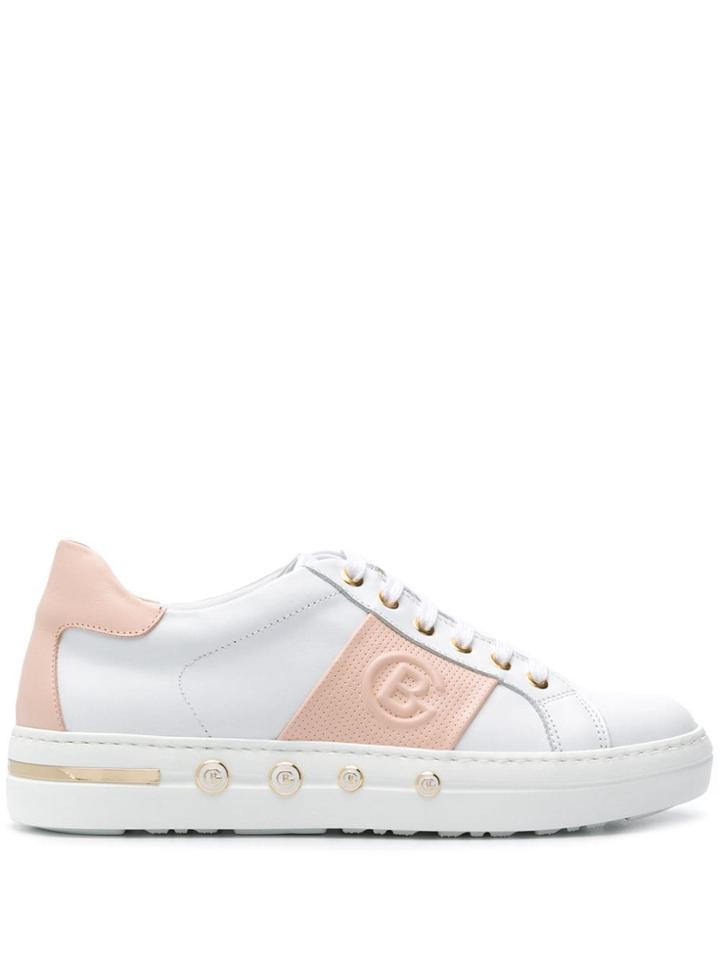 Baldinini Lace-up Logo Sneakers - White