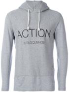 Ganryu Comme Des Garcons 'action Is Eloquence' Printed Hoodie