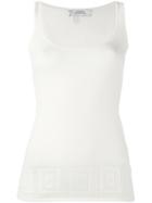 Versace Collection Classic Tank Top, Women's, Size: 40, White, Viscose/polyester