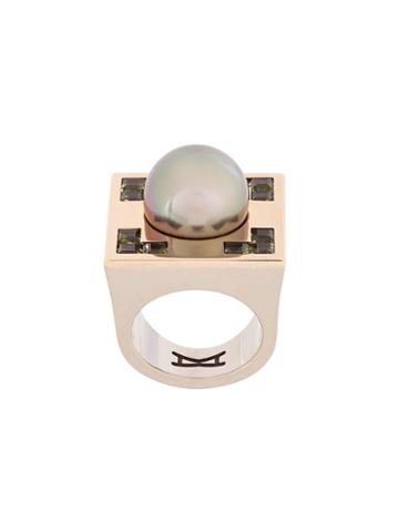 Alina Abegg Crop Circle Ring, Women's, Size: 53, Metallic