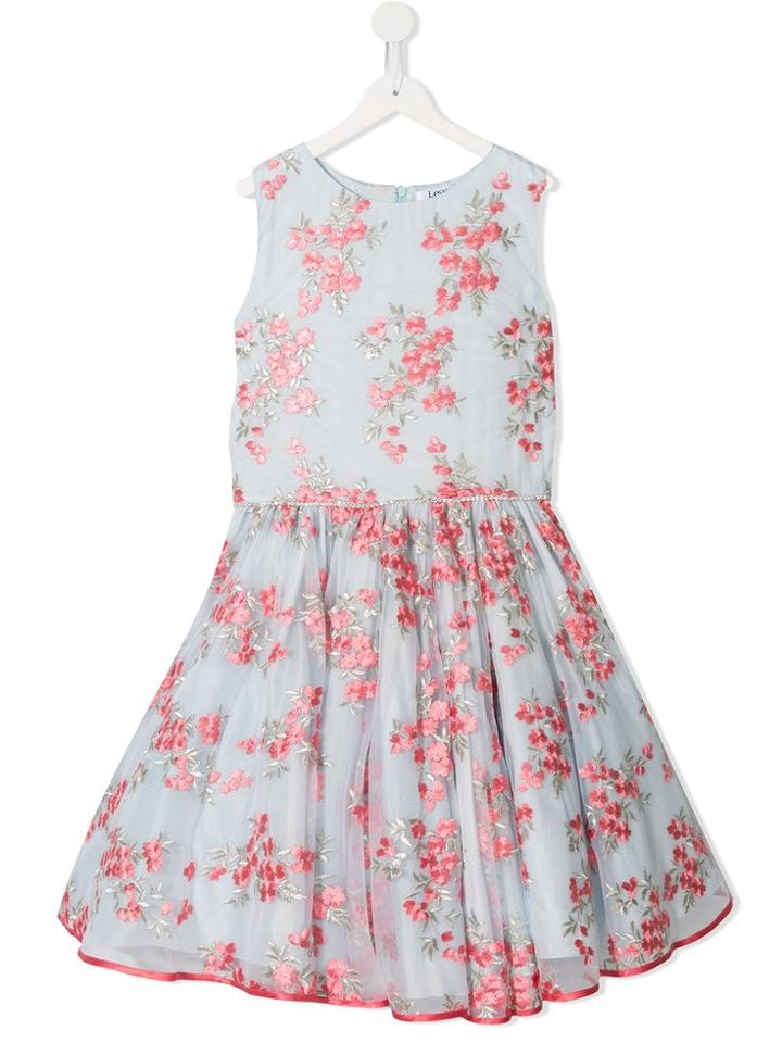 Lesy Teen Floral Party Dress - Blue