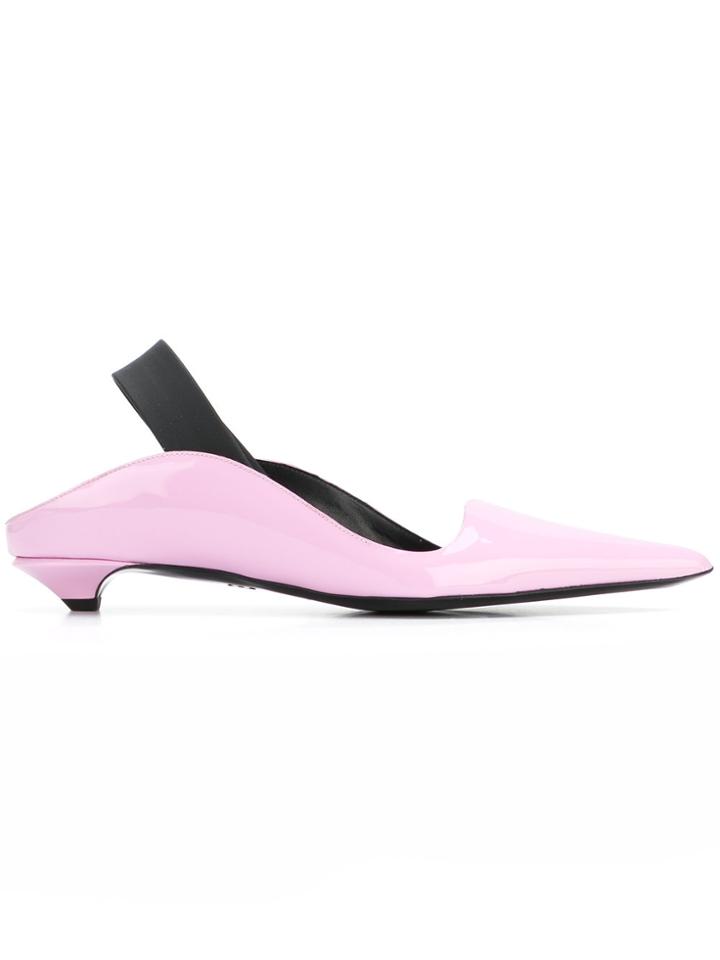 Proenza Schouler Slingback Wave Pumps - Pink & Purple