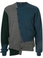 Kolor Asymmetric Colour-block Sweater - Green