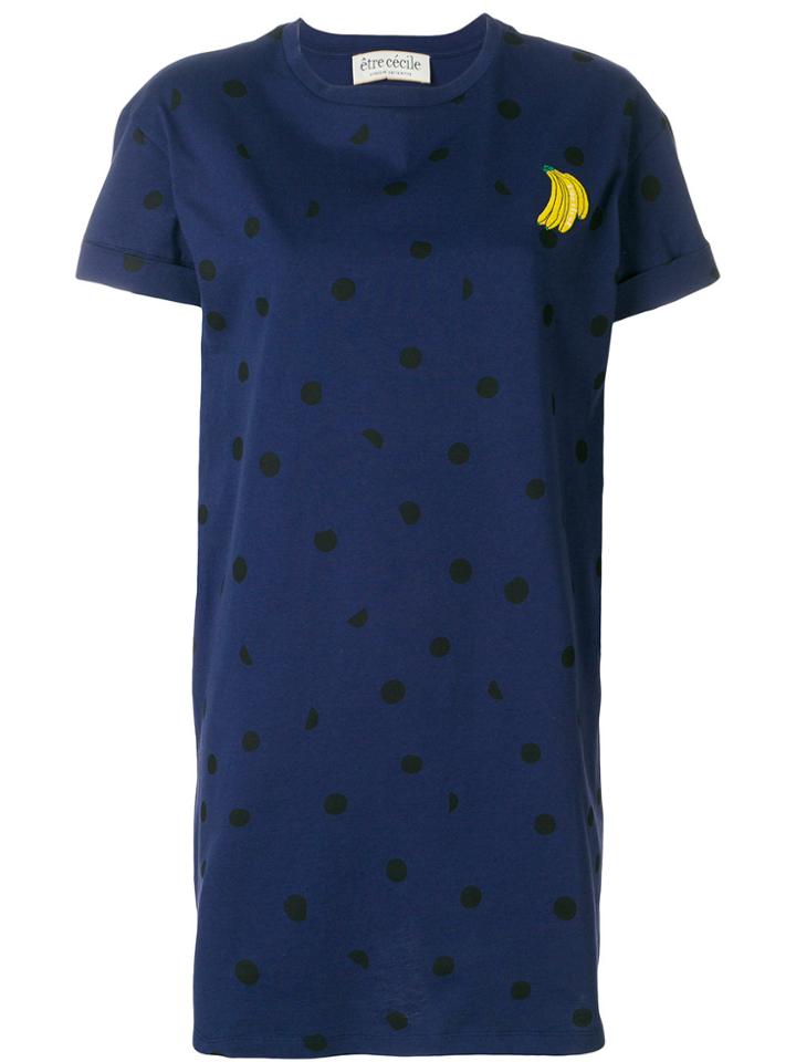 Être Cécile Polka-dot T-shirt Dress - Blue