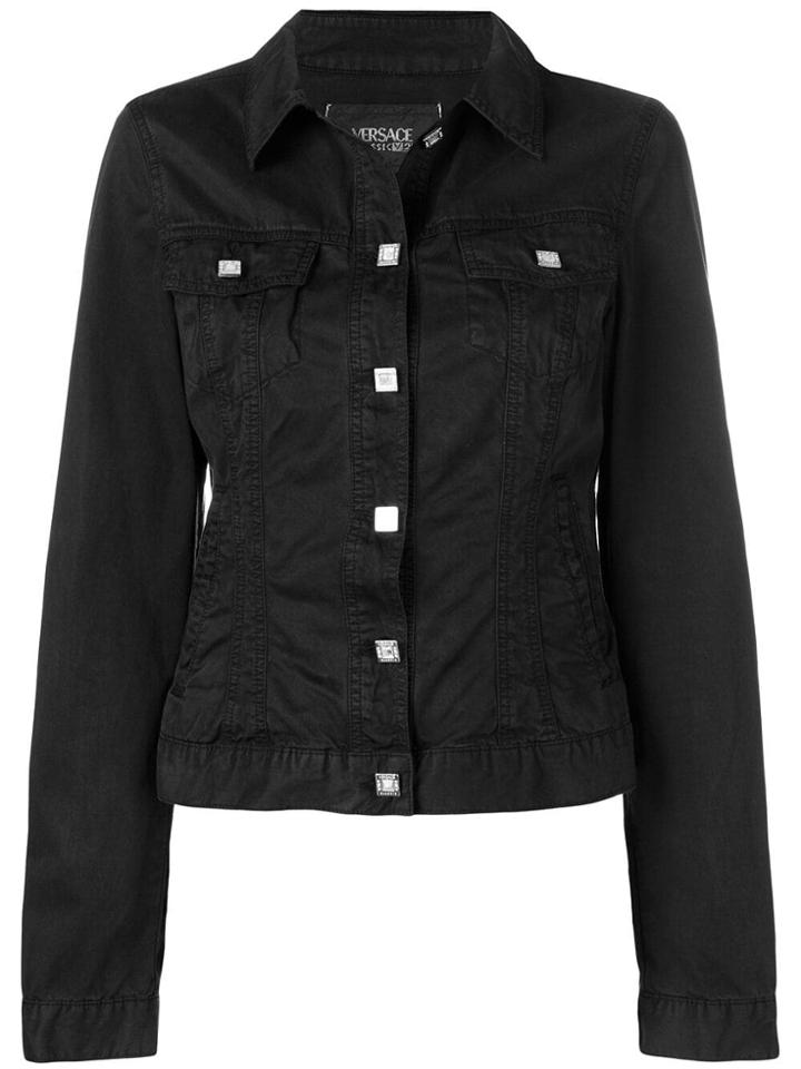 Versace Vintage Button-down Denim Jacket - Black