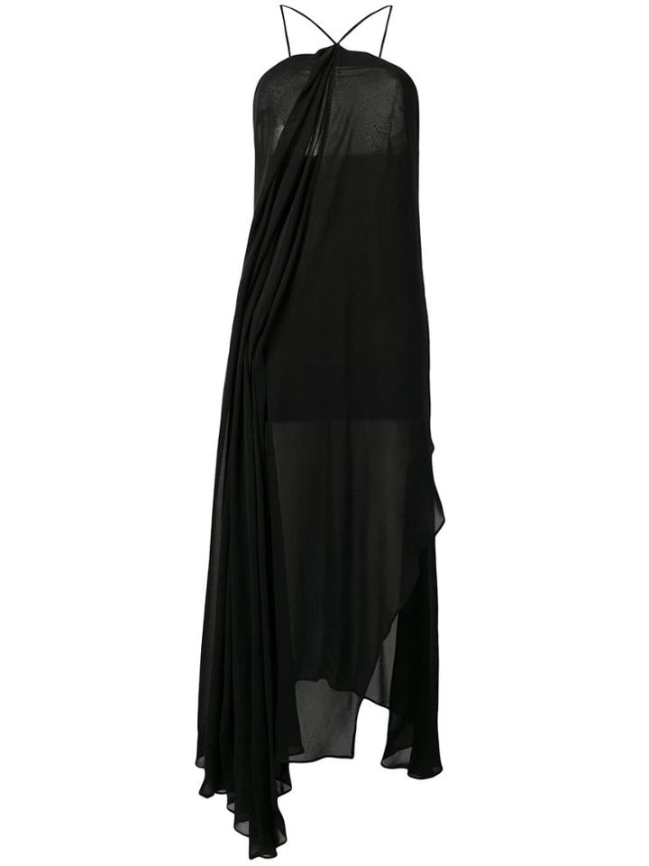 Jacquemus Asymmetric Hem Halterneck Dress - Blue