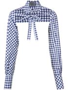 Les Animaux - Half-shirt With Ties - Women - Cotton - M, Blue, Cotton