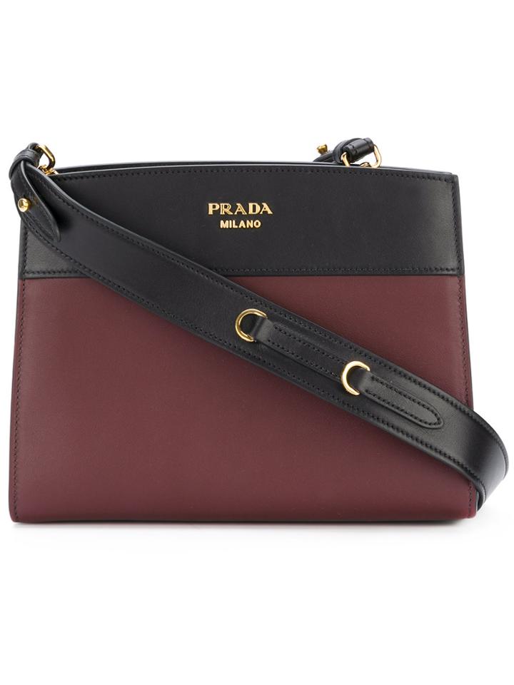 Prada Bibliotheque Shoulder Bag - Red