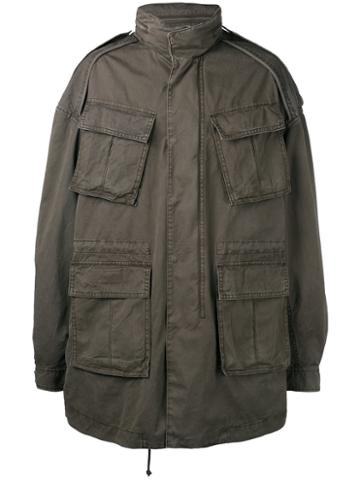 Juun.j - Oversized Midi Coat - Men - Cotton/nylon/polyester - 46, Green, Cotton/nylon/polyester