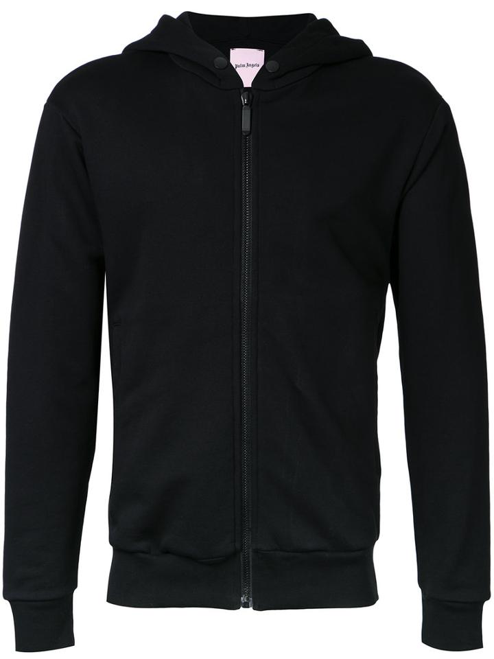 Palm Angels Beaded Back Zipped Hoody, Men's, Size: Large, Black, Cotton
