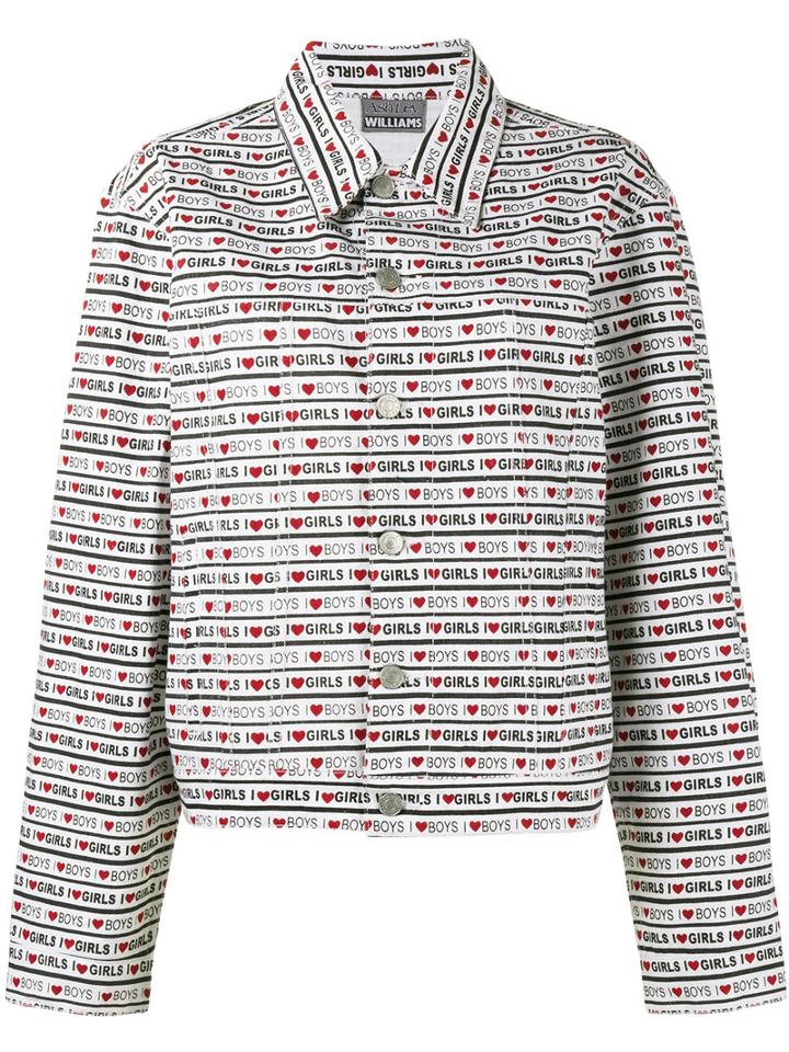 Ashley Williams - Boys Girls Print Denim Jacket - Women - Cotton - S, Women's, White, Cotton