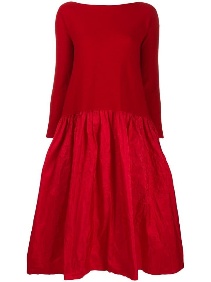 Daniela Gregis Contrast Panel Flared Dress