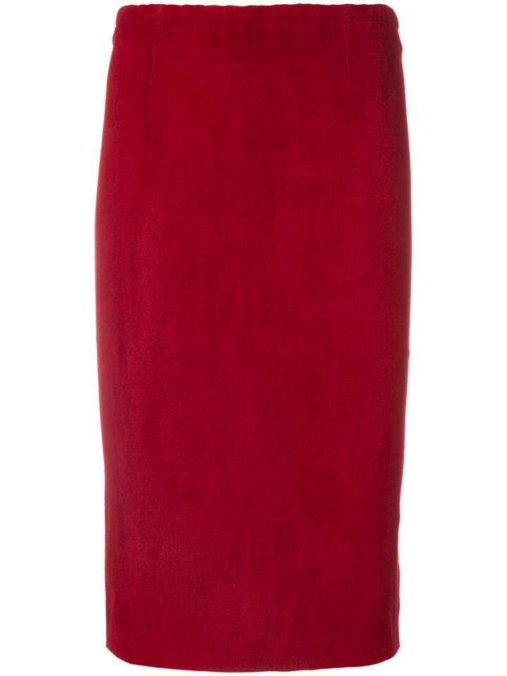 Stouls Slim-fit Pencil Skirt - Red