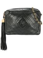 Chanel Pre-owned 1989-1991 Fringe Chain Shoulder Bag - Black