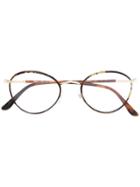 Giorgio Armani Round Frame Glasses, Brown, Acetate/steel