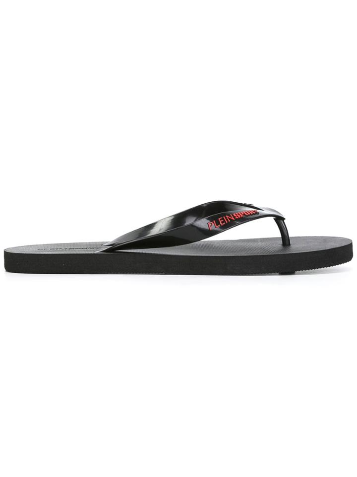 Plein Sport Embossed Logo Flip Flops - Unavailable