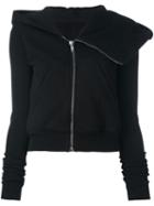 Rick Owens Drkshdw Cropped Oversized Hood Jacket, Women's, Size: Small, Black, Cotton