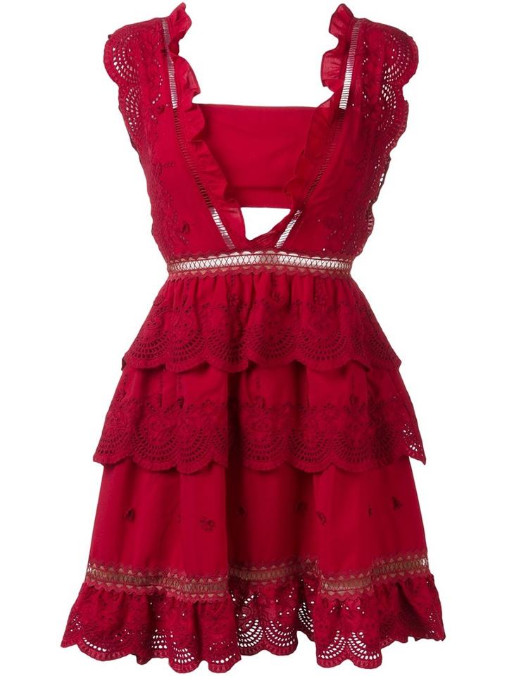 Self-portrait Layered Lace Dress