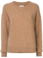 Coohem Crewneck Knitted Jumper - Brown