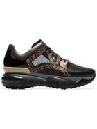Fendi Black And Brown Fancy Ff Logo Sneakers
