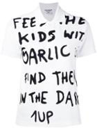 Junya Watanabe Short Sleeve Slogan Polo Shirt - White