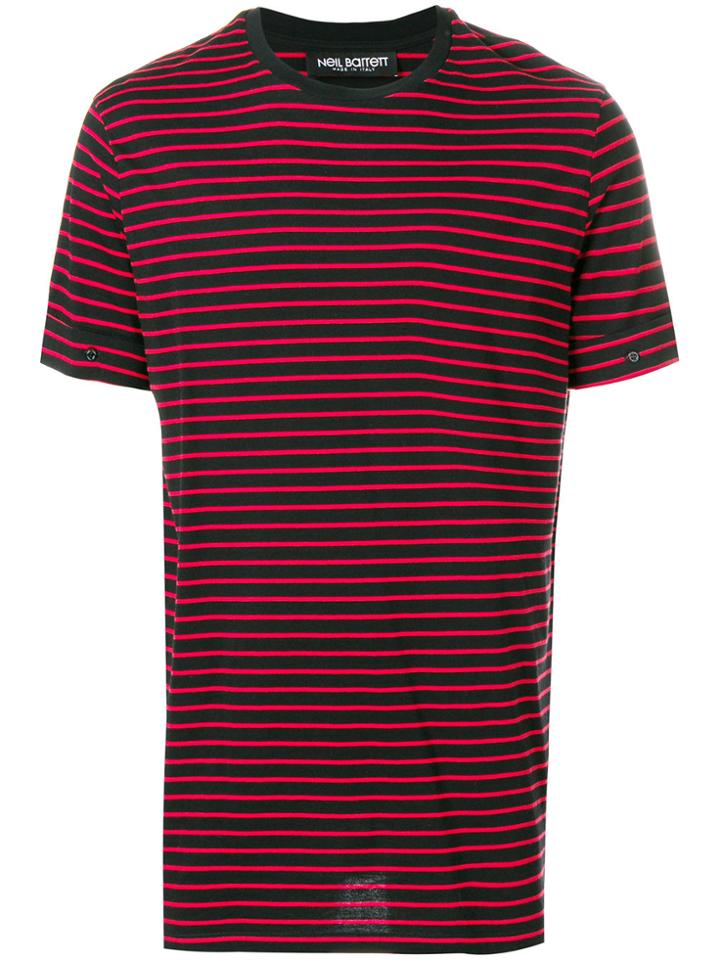 Neil Barrett Striped T-shirt - Black