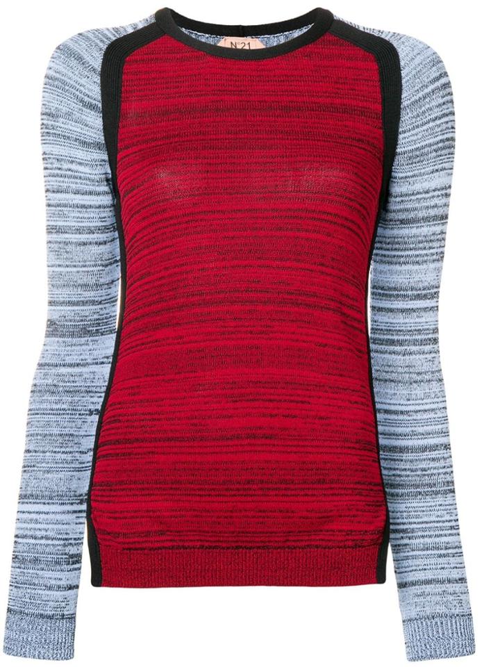 Nº21 Contrast Sleeve Jumper - Red