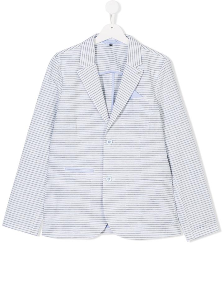 Armani Junior Teen Striped Blazer - White
