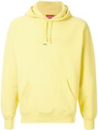 Supreme Embossed Logo Hooded Sweatshirt - Yellow