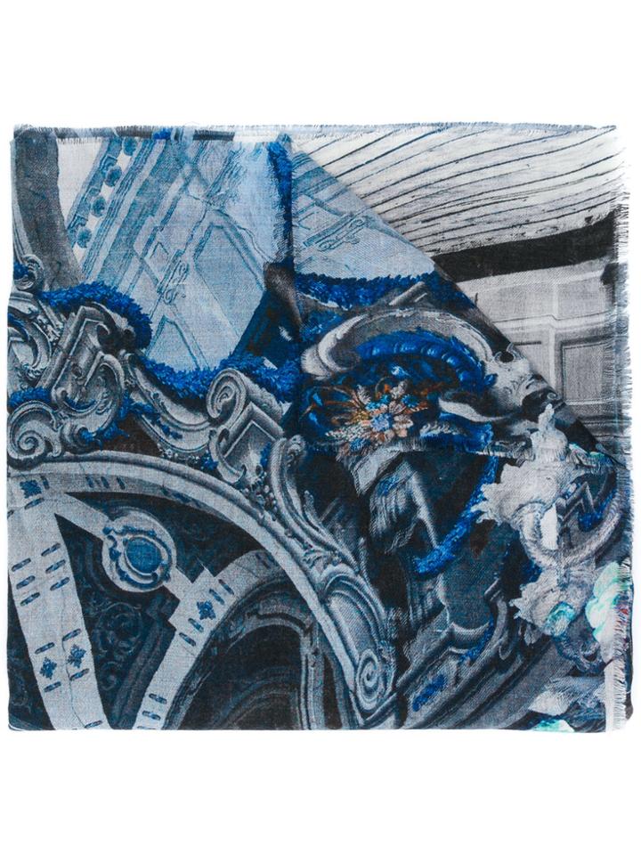 Faliero Sarti Architecture Print Scarf - Blue