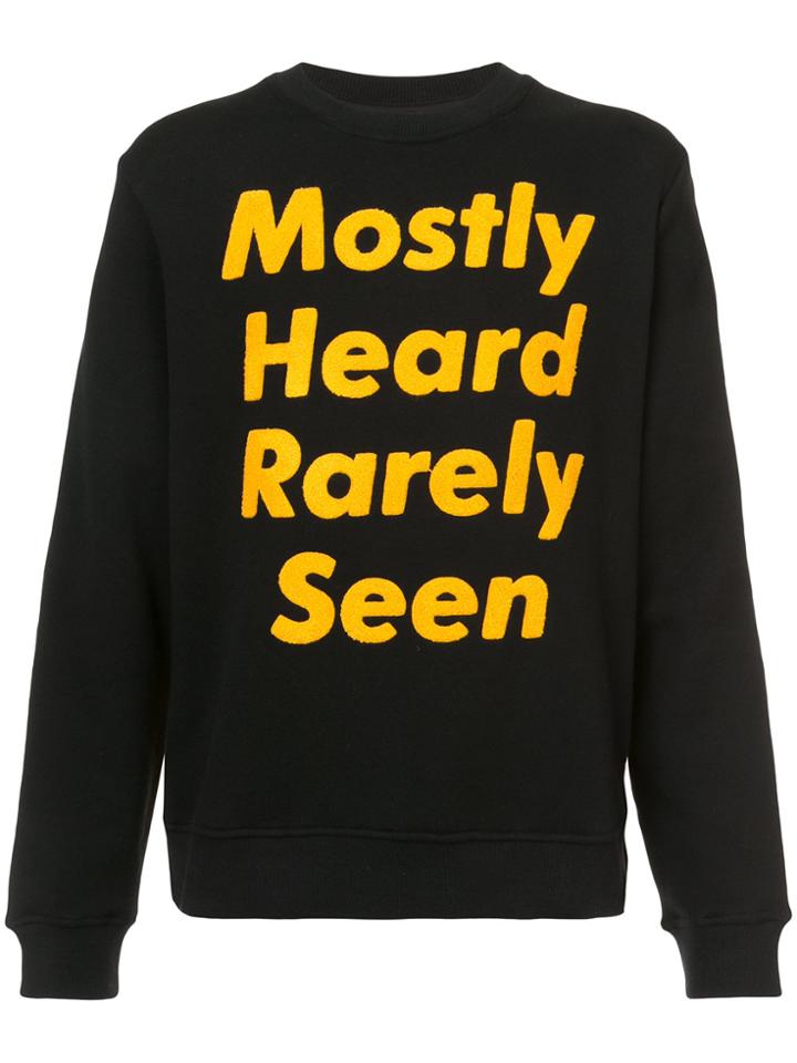 Mostly Heard Rarely Seen Logo Print Sweatshirt - Black