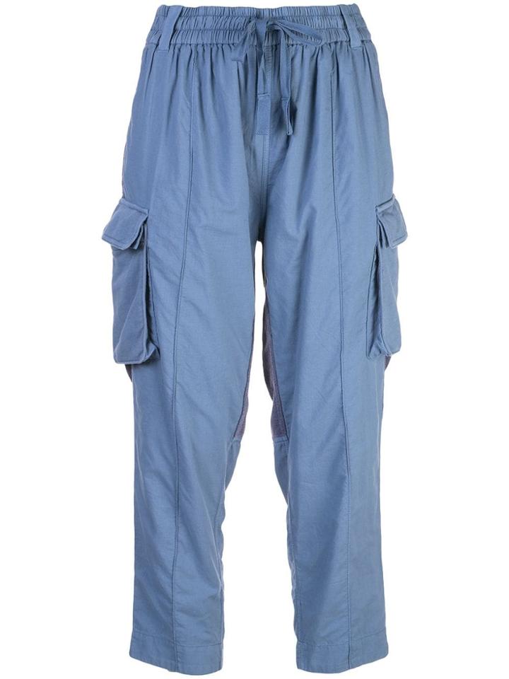 Haider Ackermann Drawstring Cargo Trousers - Blue