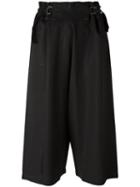 Issey Miyake Cauliflower Cropped Trousers, Women's, Black, Polyester