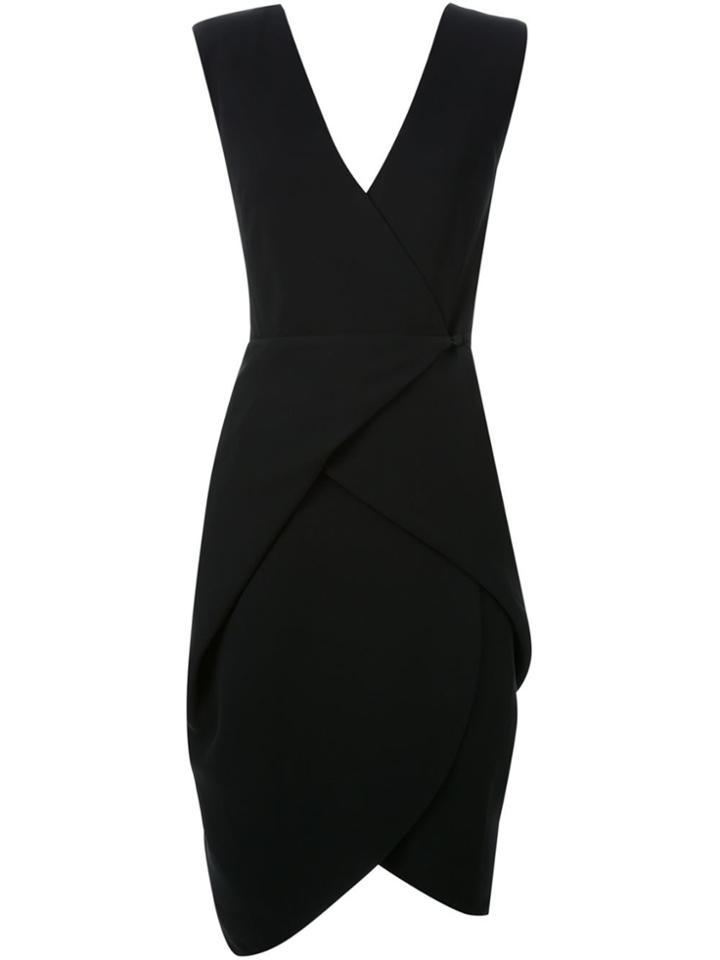 Bianca Spender Sleeveless Cocoon Dress - Black