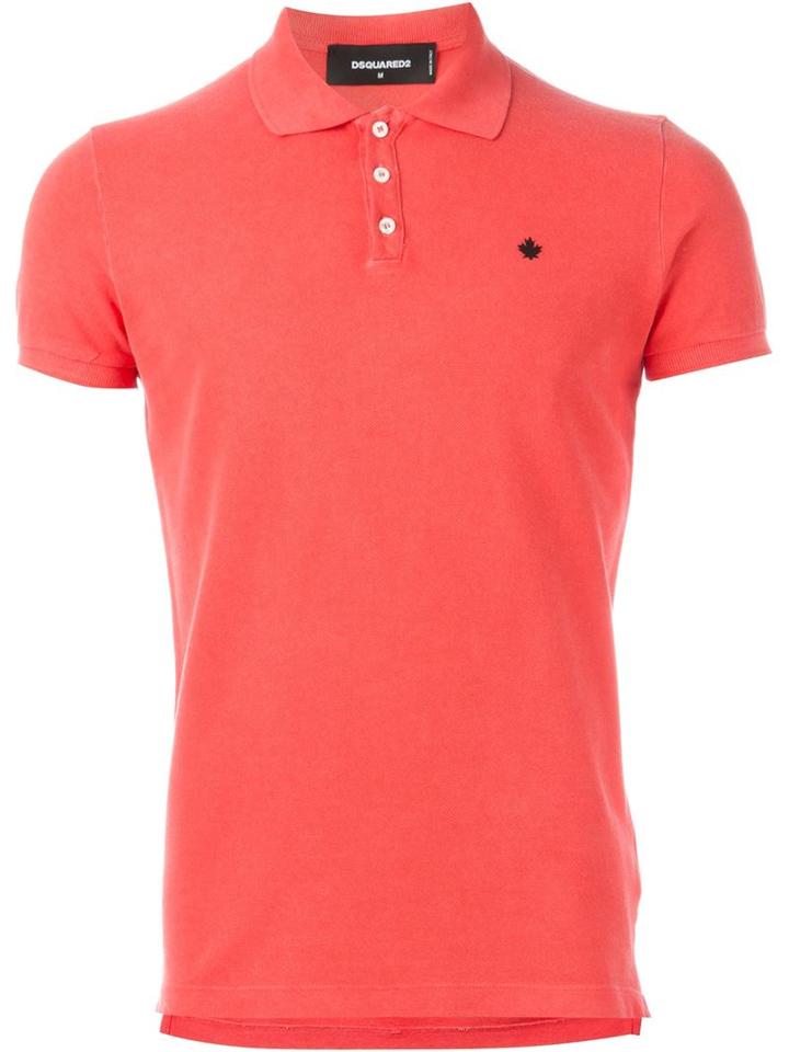 Dsquared2 Classic Polo Shirt, Men's, Size: Xl, Pink/purple, Cotton