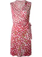 Issa Wrap-style Front Printed Dress, Women's, Size: 8, Pink/purple, Viscose/silk/rayon