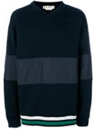 Marni - Stripe Insert Sweater - Men - Cotton/polyamide/virgin Wool - 50, Blue, Cotton/polyamide/virgin Wool
